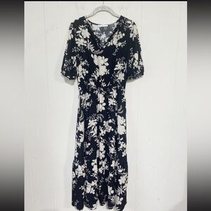 ShopEvelynne Black and White Floral Dress, NWOT